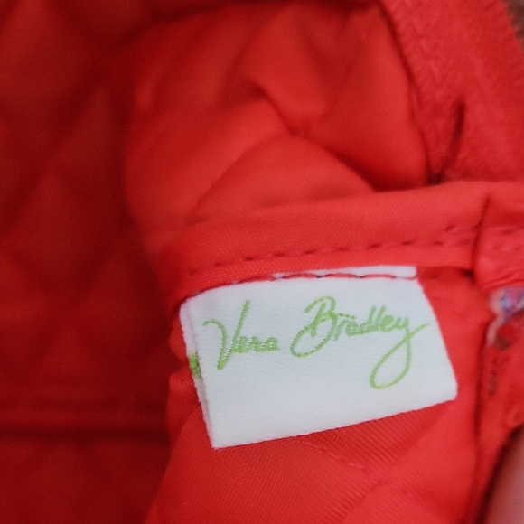 NWOT Vera Bradley Red Pink and Teal Large Quilted Paisley Cosmetic Bag - Picture 5 of 5